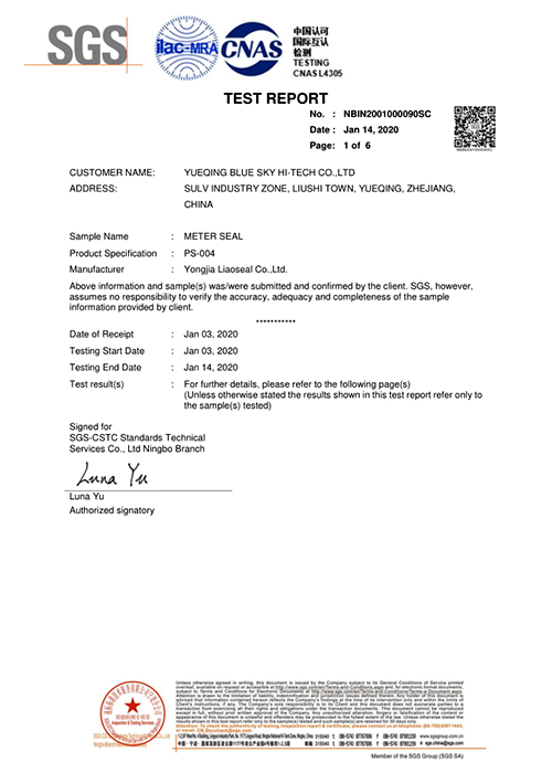 SGS Meter Seal